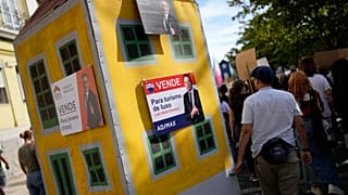 Activists protest against Portugal’s housing crisis at a rally in Lisbon, 28 September, 2024