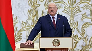 Belarusian President Alexander Lukashenko being sworn in at his inauguration ceremony in Minsk, 25 March, 2025