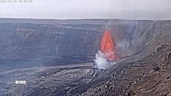 Lavafontänen des Kilauea. 20. März 2025 