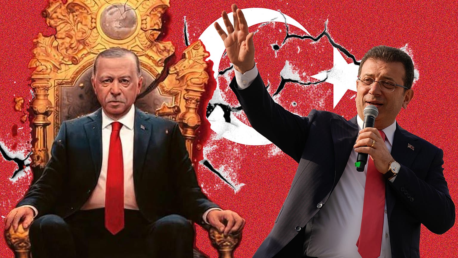 Recep Tayyip Erdoğan elnök és Ekrem İmamoğlu, isztambuli polgármester