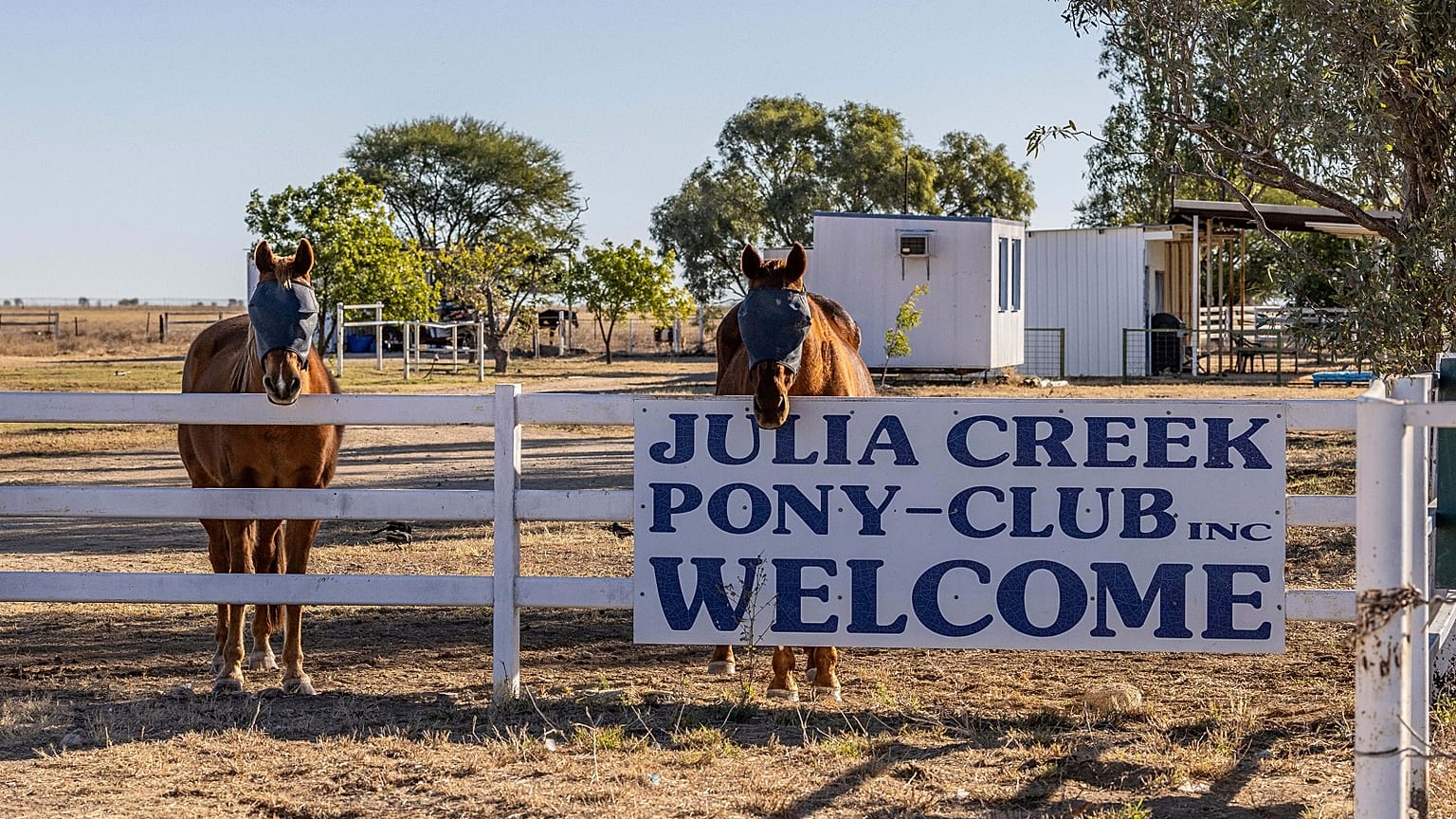 Los terrenos del 'Pony Club' en Julia Creek, un pueblo rural de Queensland con una población de 500 habitantes, en Australia, el 1 de agosto de 2024.