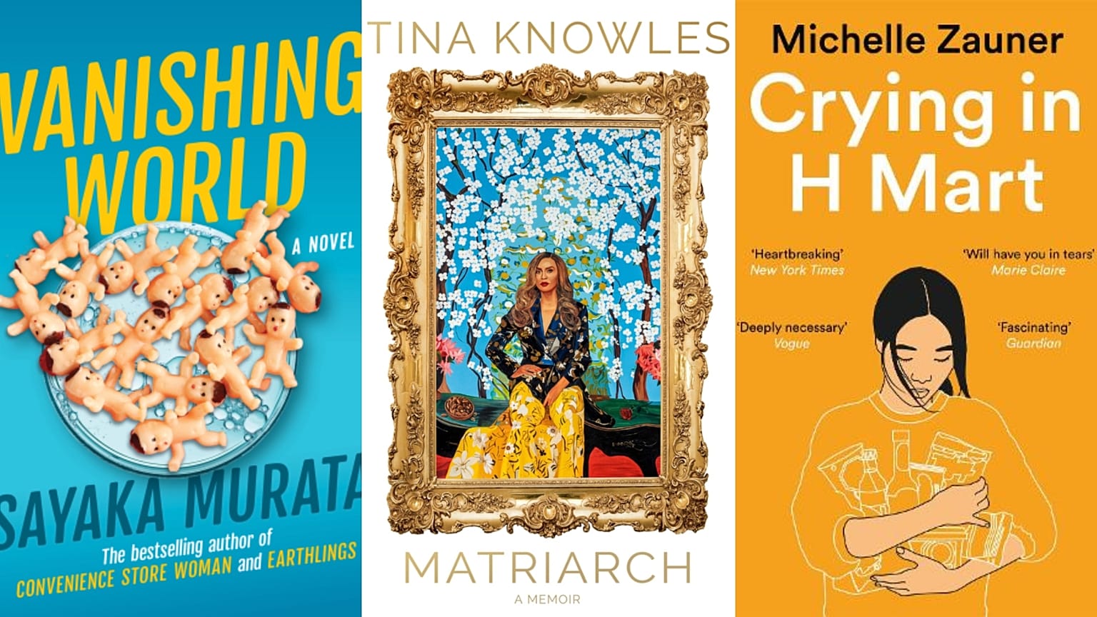 New books by Sayaka Murata, Tina Knowles, and a classic from Michelle Zauner