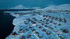 Meeresbucht in Nuuk, 7. März 2025