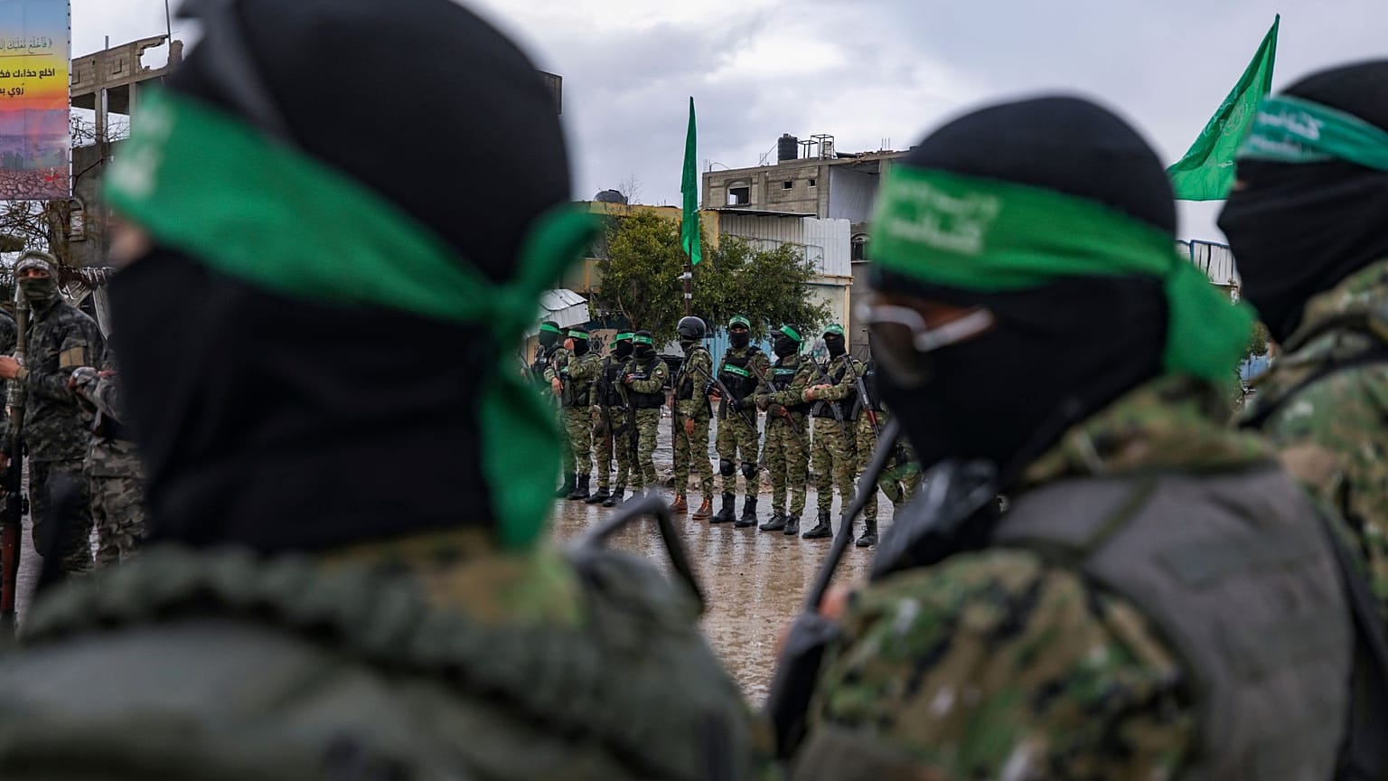 عکس آرشیوی از شبه‌نظامیان جنبش مقاومت اسلامی فلسطین، حماس