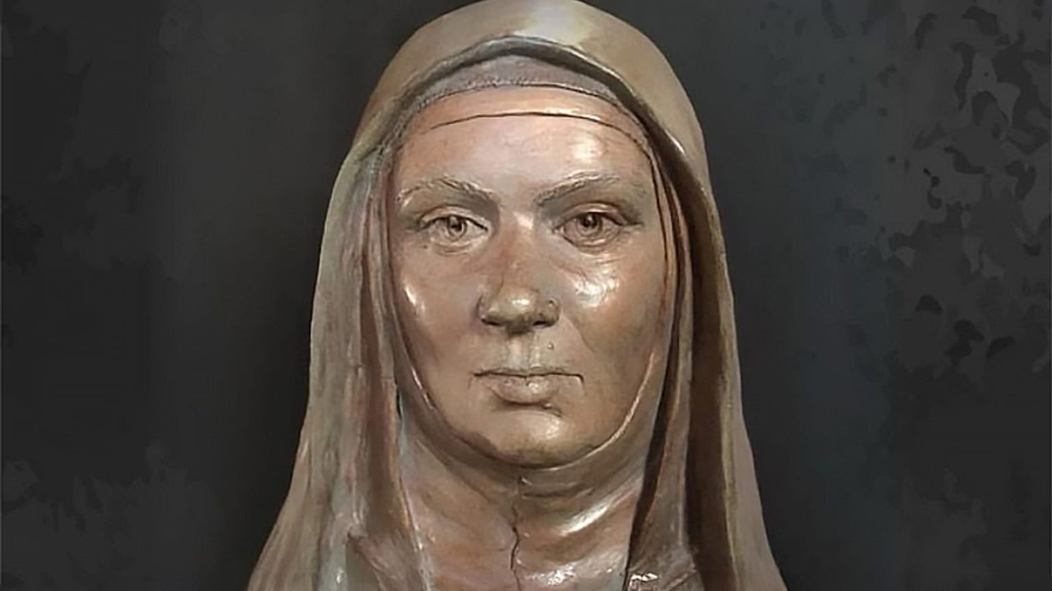 The reconstruction of Saint Teresa of Avila is by Australian forensic sculptor Jennifer Mann 