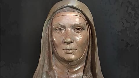 The reconstruction of Saint Teresa of Avila is by Australian forensic sculptor Jennifer Mann 
