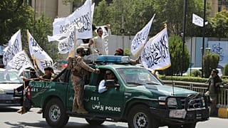 جنگجویان طالبان سومین سالگرد خروج نیروهای تحت رهبری ایالات متحده از افغانستان را در کابل افغانستان، 14 اوت 2024 جشن می گیرند.