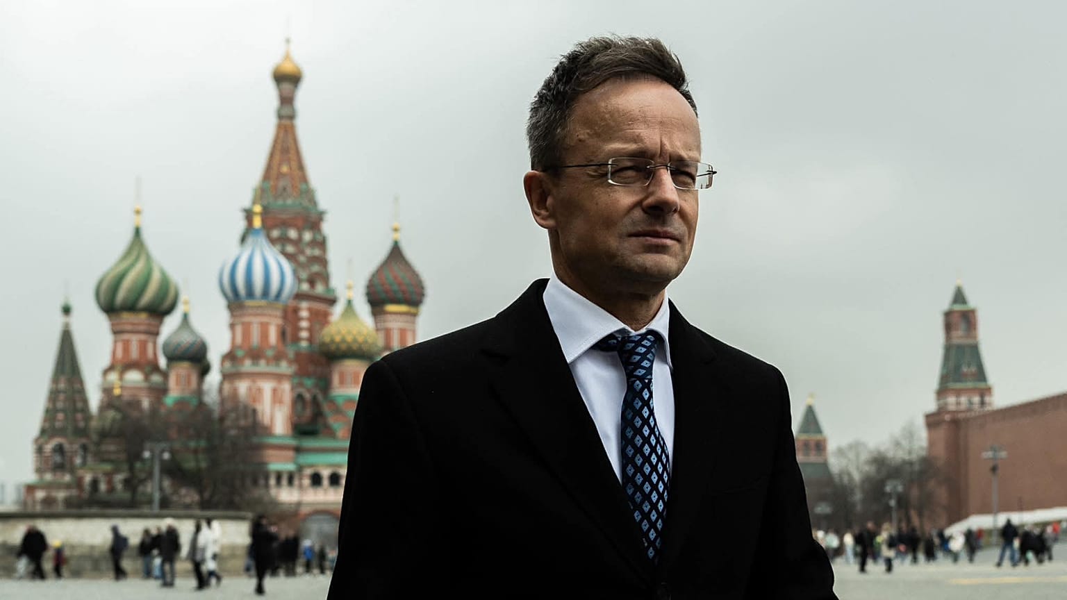 Szijjártó Péter a moszkvai Vörös téren