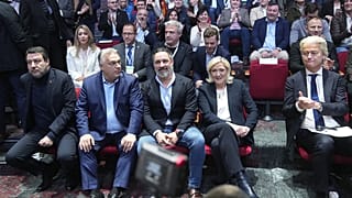 Avrupa için Vatanseverler (Patriots for Europe - PfE) grubunun Madrid toplantısından bir fotoğraf.