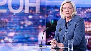 Marine Le Pen sur le plateau de TF1, lundi 31 mars 2025.