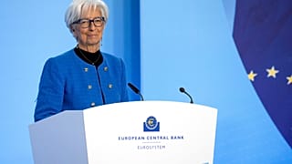 President of the European Central Bank (ECB) Christine Lagarde speaks at the press conference after the Council meeting, in Frankfurt, Germany, Thursday Jan, 30, 2025.