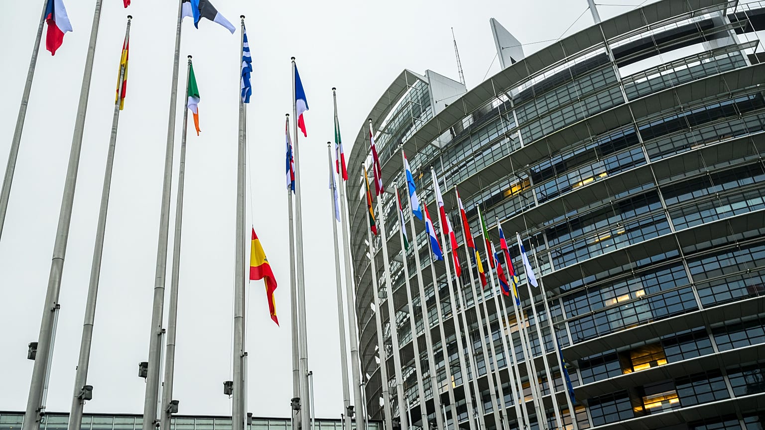 Edificio del Parlamento europeo a Bruxelles.