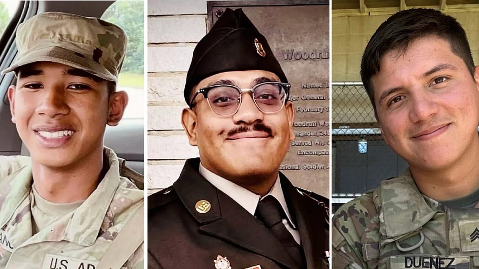 Von links nach rechts: US-Soldaten Dante D. Taitano, 21, Edvin F. Franco, 25, Jose Duenez Jr., 25. Alle drei starben bei einem Unfall in Litauen.