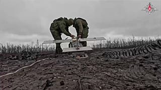 Подготовка российского беспилотника. Кадр МО РФ
