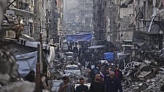 Palästinenser im Lager Al-Shati in Gaza-Stadt, 25. März 2025.