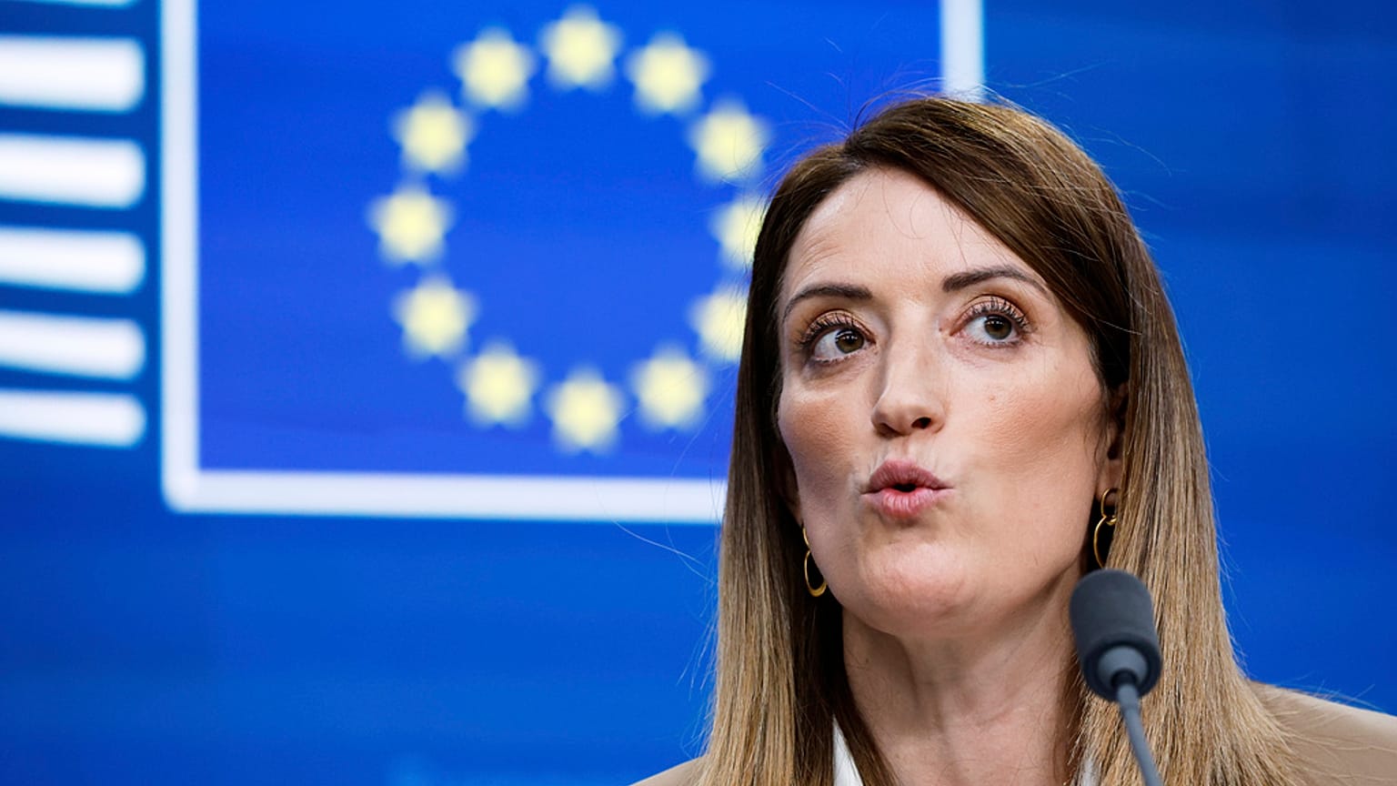 Η πρόεδρος του Ευρωπαϊκού Κοινοβουλίου Ρομπέρτα Μέτσολα
