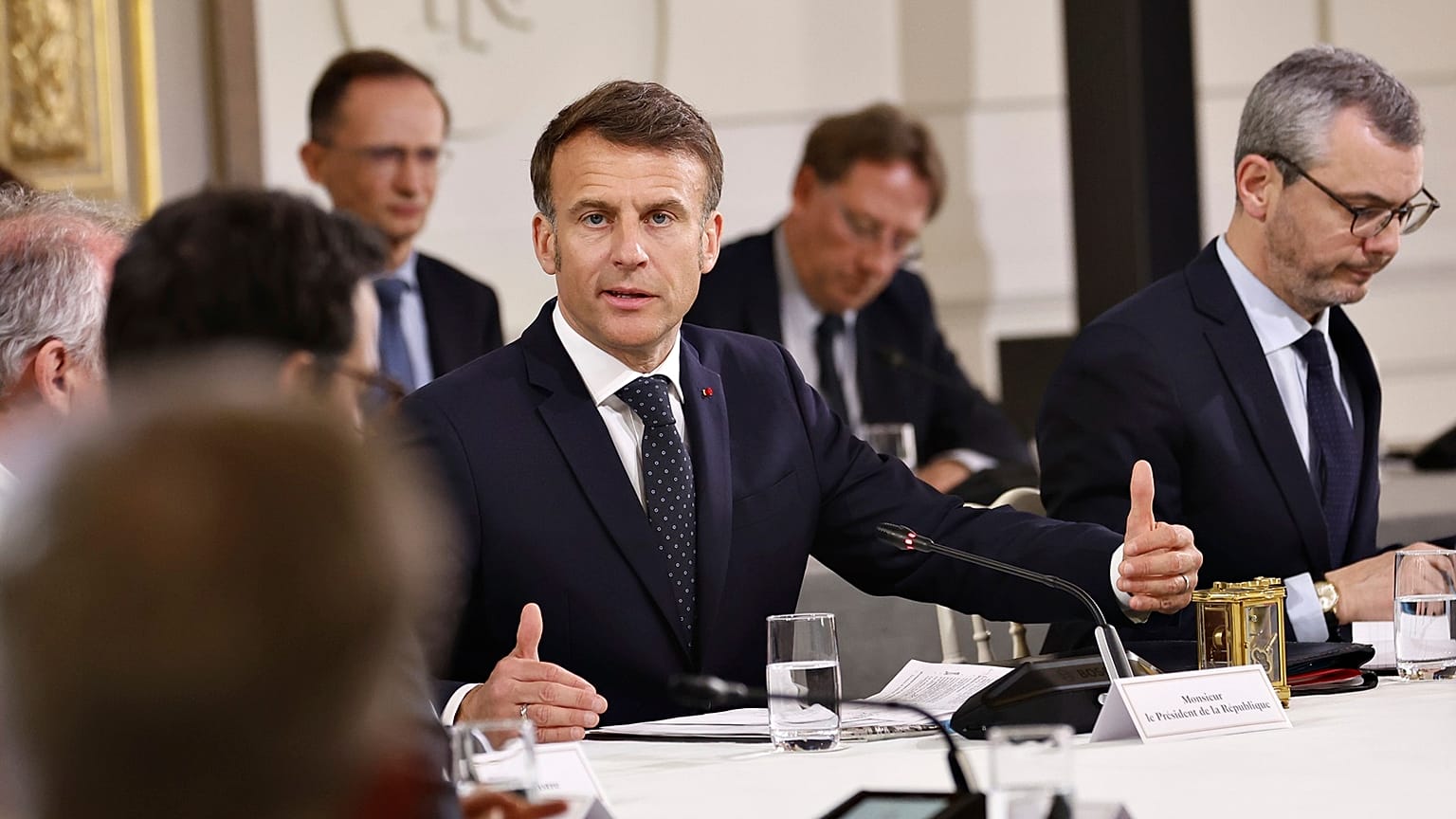 Emmanuel Macron has lashed out against Trump's "brutal" tariffs.