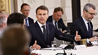 Emmanuel Macron has lashed out against Trump's "brutal" tariffs.