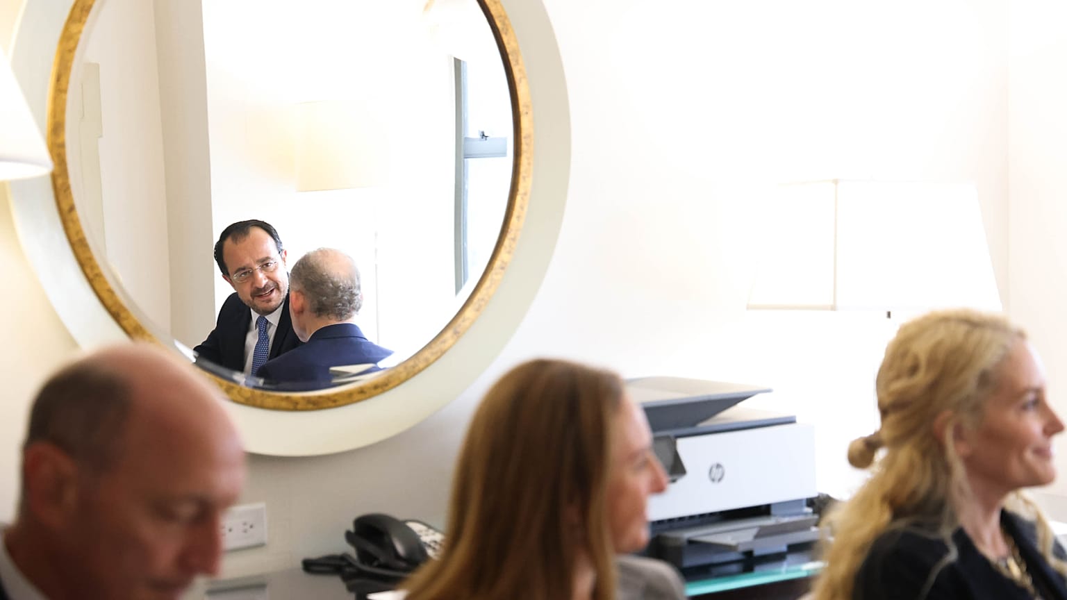 Ο Κύπριος Πρόεδρος συνομιλεί με ηγεσία της Αμερικανοϊσραηλινής Επιτροπής Δημοσίων Υποθέσεων