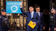 George Simion, presidente dell'Alleanza per l'Unione dei Romeni (AUR)
