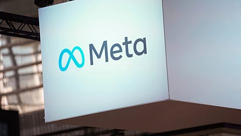 FILE - The Meta logo is seen at the Vivatech show in Paris, France, on June 14, 2023. 