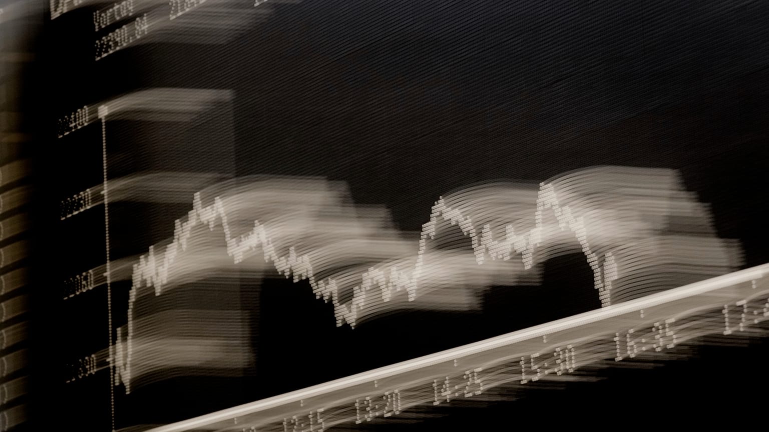 The curve of the German stock index DAX is pictured at the stock market in Frankfurt, Germany. 3 April 2025.