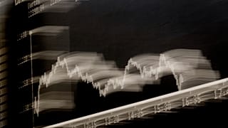 The curve of the German stock index DAX is pictured at the stock market in Frankfurt, Germany. 3 April 2025.