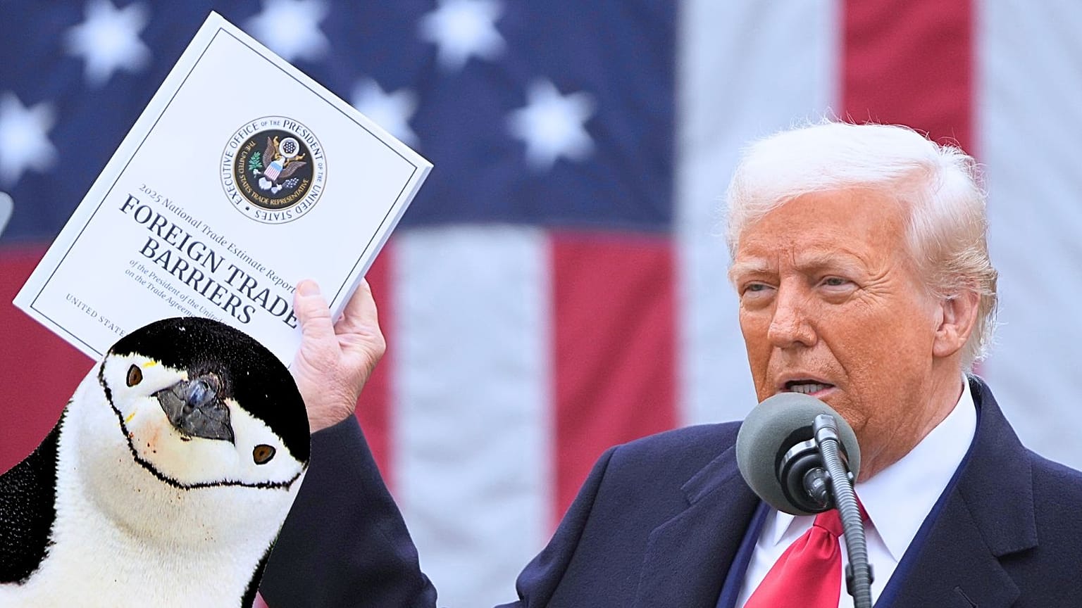 Trump'ın gümrük vergilerine karşı penguen direnişi başladı 