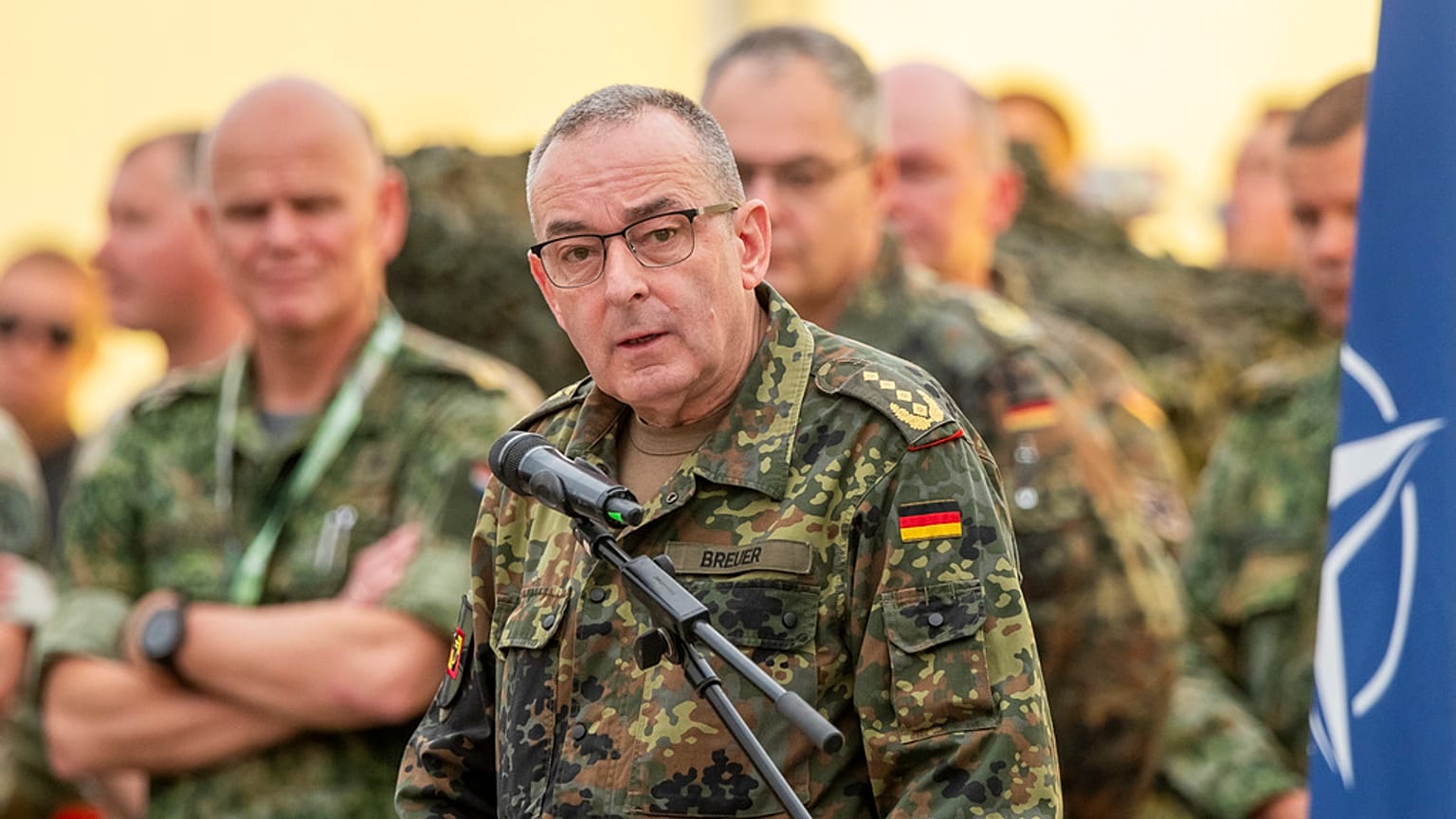 Symbolbild: Generalinspekteur Breuer spricht bei Militärübung in Litauen, 29. Mai 2024.