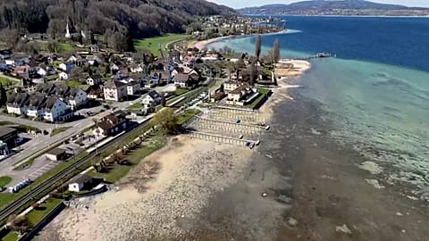 Niveau d'eau record bas constaté au lac de Constance en raison d'une longue période sans pluie