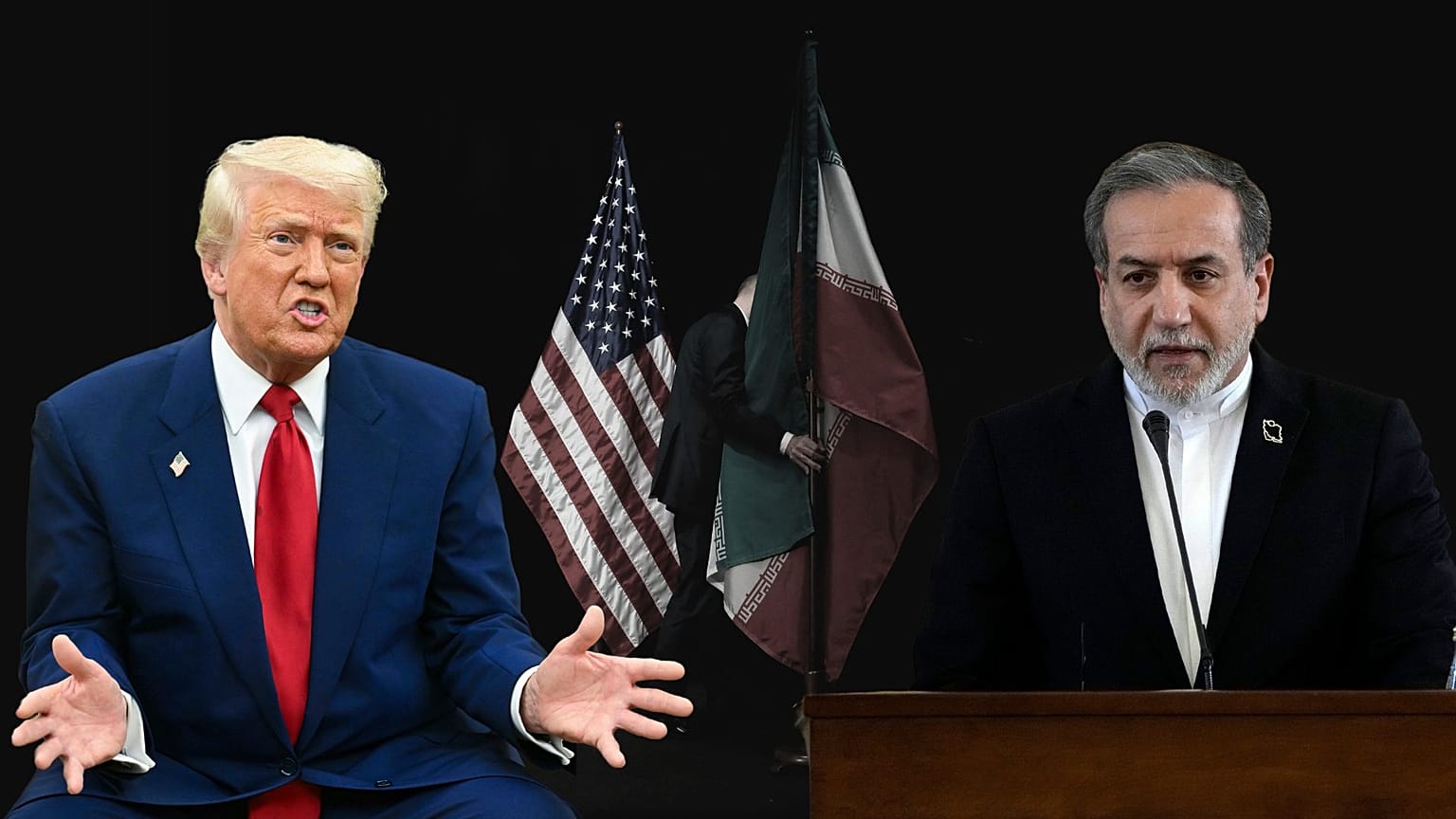 عباس عراقچی، وزیر خارجه جمهوری اسلامی ایران و دونالد ترامپ، رئیس‌جمهوری آمریکا