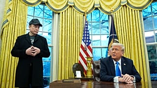 O presidente dos EUA, Donald Trump, e o diretor executivo da Tesla, Elon Musk