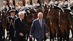 Re Carlo III in visita di Stato in Italia incontra il presidente della Repubblica Sergio Mattarella al Quirinale, 08/04/2025