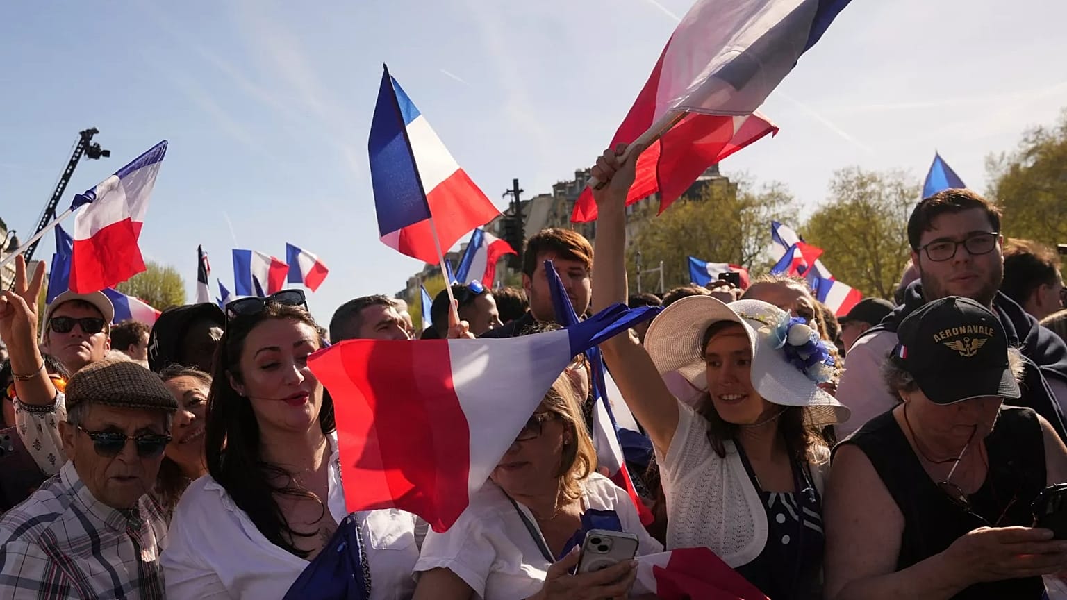 A rally in support of Marine Le Pen in Paris.