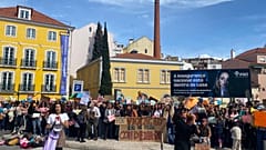Die Demonstration für härtete Maßnahmen gegen Sexualstraftaten im Internet am vergangenen Samstag in Lissabon