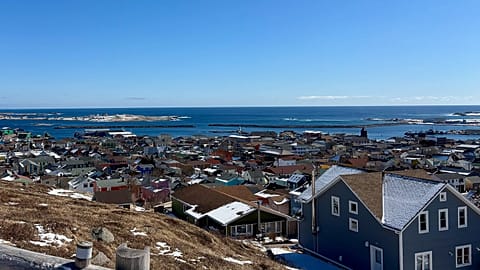 The island of St Pierre in the north Atlantic