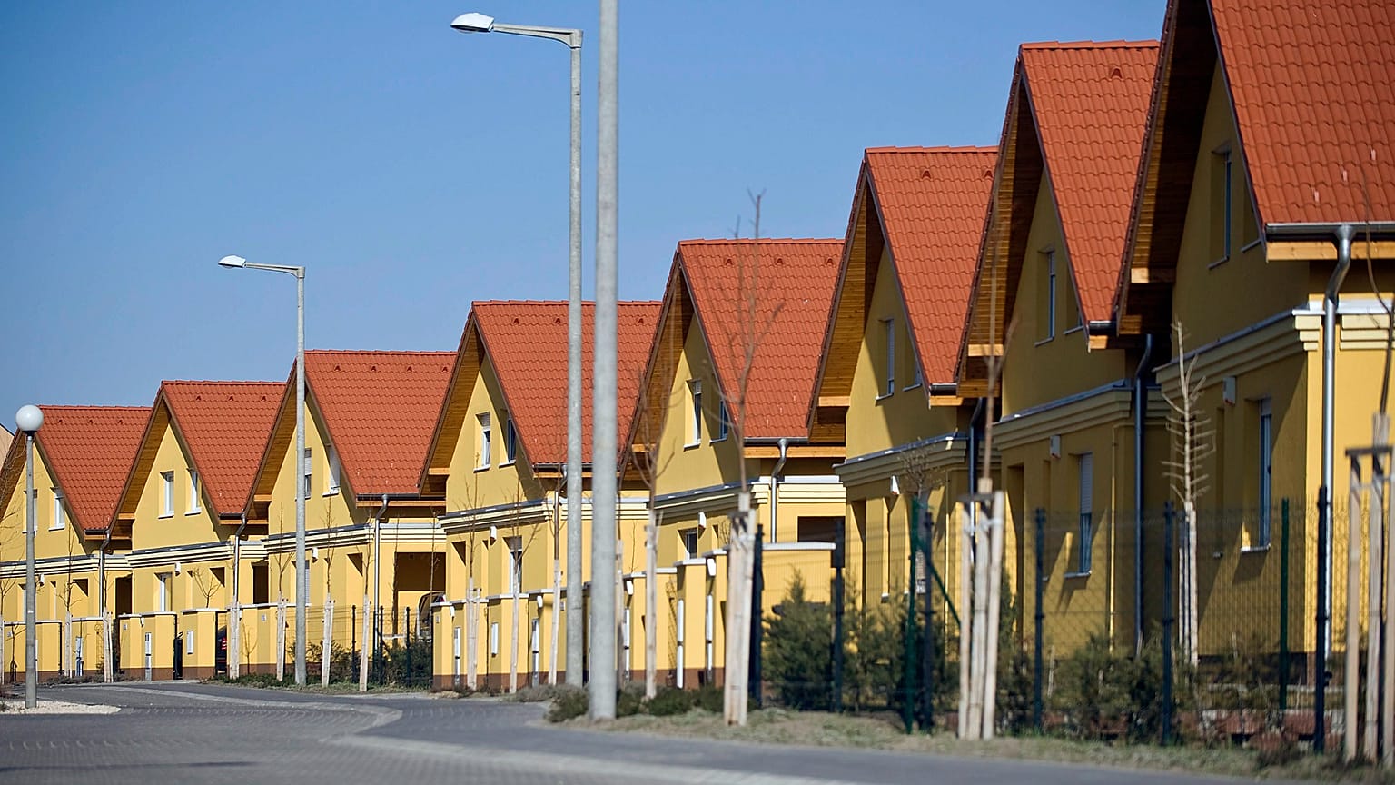 Imagen del nuevo parque residencial WohnPark en Kecskemet, a 83 km al sureste de Budapest (Hungría). 23 de marzo de 2012.