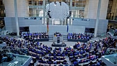 A session in the German parliament, the Bundestag, 18 March, 2025