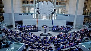 A session in the German parliament, the Bundestag, 18 March, 2025