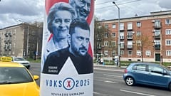 Hungarian government billboards on the streets of Budapest