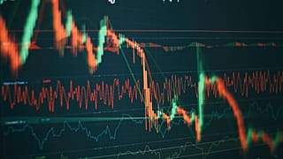 مؤشرات سوق الأسهم على الشاشة