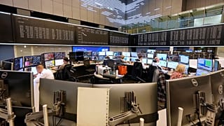 Die Börse in Frankfurt am Main. Deutsche Wirtschaft wird stagnieren, lautet die Prognose von Ökonomen.