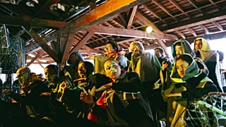 Performers in the poverty-stricken fishing village of Rabo de Peixe