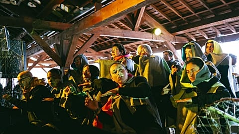 Performers in the poverty-stricken fishing village of Rabo de Peixe