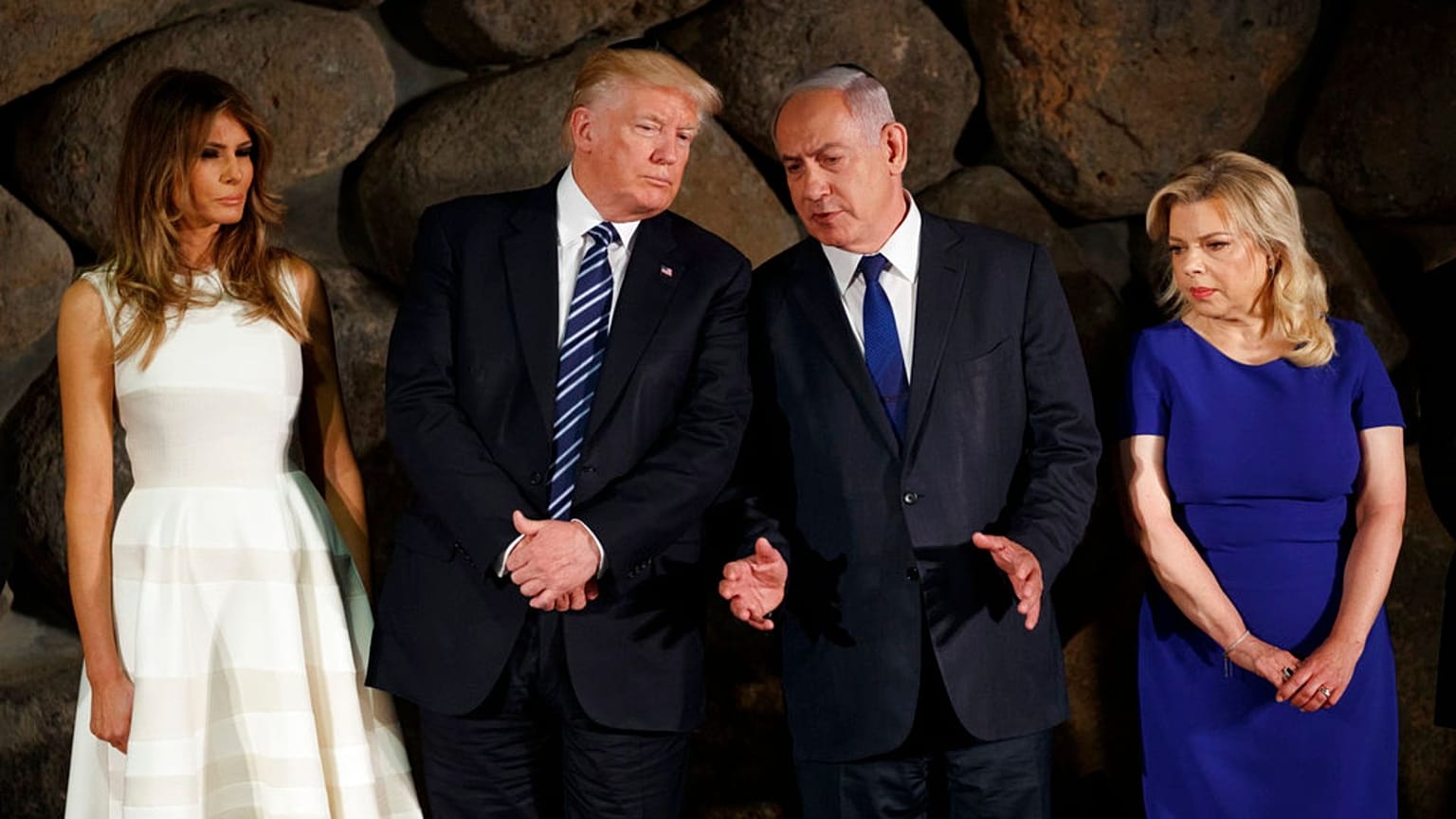 A Trump és a Netanjahu házaspárok 2017-ben