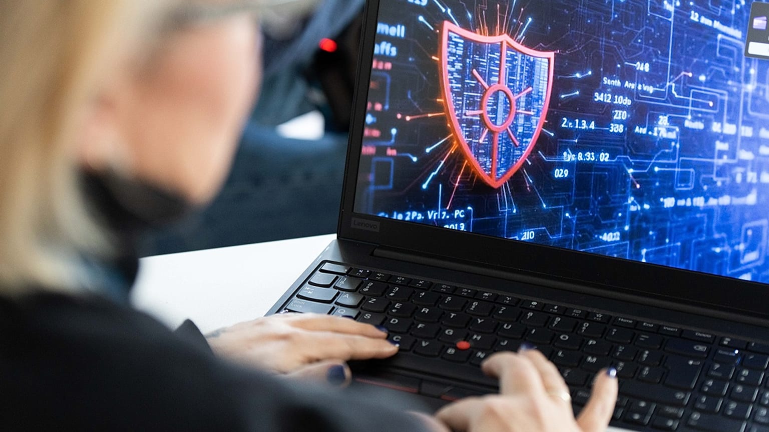Staff during a training session on cybersecurity.