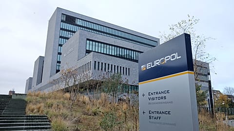 Vista exterior de la sede de la agencia policial europea Europol, en La Haya, Países Bajos, viernes dos de diciembre de 2016.