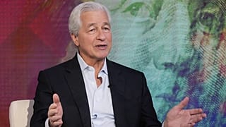 JPMorgan CEO Jamie Dimon is interviewed by Maria Bartiromo on the "Mornings with Maria Bartiromo" program, on the Fox Business Network, in New York. 9 April 2025.