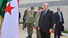 Der algerische Präsident Abdelmadjid Tebboune in Tipasa, Algerien, am Samstag, den 22. Februar 2025. 