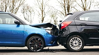 Damaged cars.